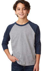 Youth CVC 3/4-Sleeve Raglan-le