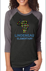 Unisex Triblend 3/4-Sleeve Raglan-le