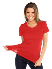 Womens & Juniors Jersey Crew Neck Short sleeve-V