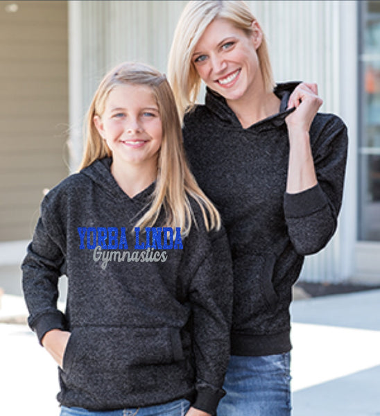 Ladies' Glitter French Terry Hooded Pullover-ylga