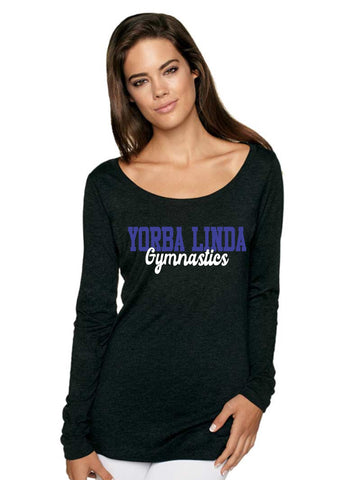 Women's Triblend Long Sleeve Scoopneck Tee-YLGA