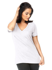 Women's Slub Jersey V Neck-Edison