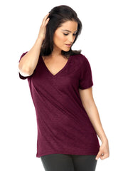 Women's Slub Jersey V Neck-RTAS
