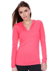 Junior Slub Jersey Long Sleeve Pullover Hoodie-EHS