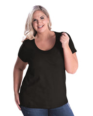 Curvy Collection Women's Scoopneck Tee-Bk