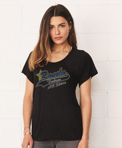 Women's Flowy Raglan Tee-RTAS