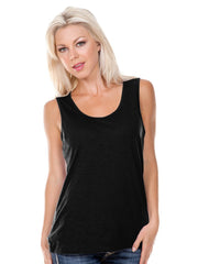 Women Slub Jersey Scoop Neck Tank-bk