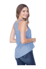 Girls-Juniors JERSEY SCOOP NECK HIGH LOW TANK