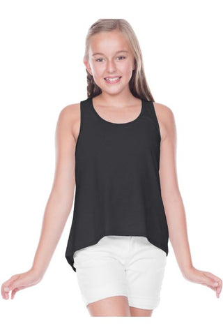 Girls-Juniors JERSEY SCOOP NECK HIGH LOW TANK