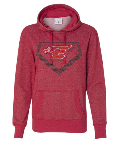 Women's Glitter French Terry Hooded Pullover-ehs