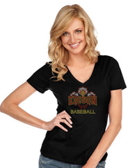 Women & Juniors Jersey Deep V Neck Short Sleeve
