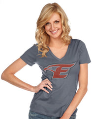 Women & Juniors Jersey Deep V Neck Short Sleeve