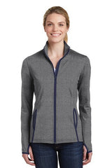 Ladies Sport-Wick stretch contrast full zip jacket-peg