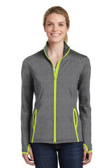 Ladies Sport-Wick stretch contrast full zip jacket-EHS