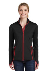 Ladies Sport-Wick stretch contrast full zip jacket-LFAS