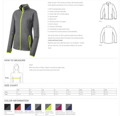 Ladies Sport-Wick stretch contrast full zip jacket-sm