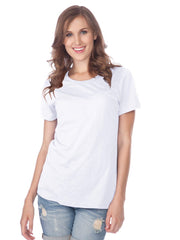 Women Slub Jersey Crew Neck Short Sleeve-stealth