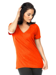 Women's Slub Jersey V Neck-RTAS