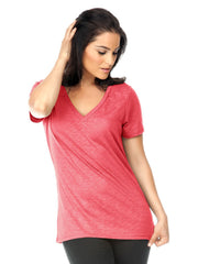 Women's Slub Jersey V Neck-water