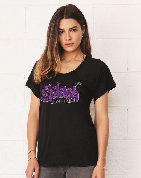 Women's Flowy Raglan Tee-SPLASH