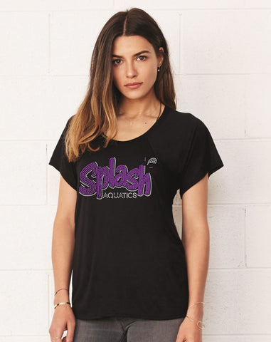 Women's Flowy Raglan Tee-SPLASH