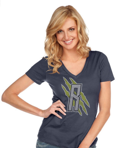 Women & Juniors Jersey Deep V Neck Short Sleeve-r