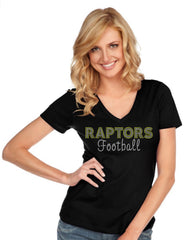 Women & Juniors Jersey Deep V Neck Short Sleeve-r