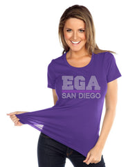 Womens & Juniors Jersey Crew Neck Short Sleeve-EGA