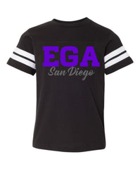 Youth Football V-Neck Fine Jersey Tee-EGA