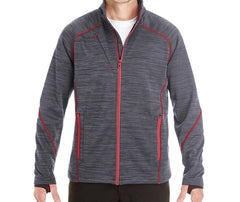 North End Sport Red Mens Flux Mélange Bonded Fleece Jacket