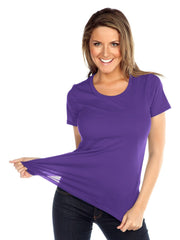 Womens & Juniors Jersey Crew Neck Short Sleeve-EGA