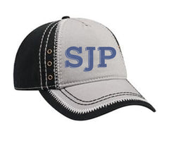 Copy of Garment Washed Superior Cotton Twill w/ Zig Zag Stitching Binding Trim Visor Five Panel Low Profile Dad Hat