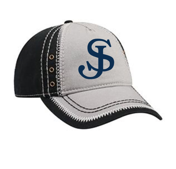 Copy of Garment Washed Superior Cotton Twill w/ Zig Zag Stitching Binding Trim Visor Five Panel Low Profile Dad Hat
