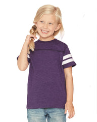 Youth Football V-Neck Fine Jersey Tee-Ylga