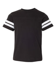 Youth Football V-Neck Fine Jersey Tee-Ylga