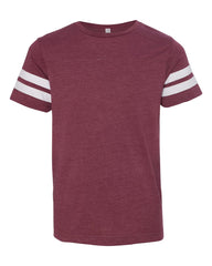 Youth Football V-Neck Fine Jersey Tee-PEG