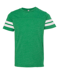Youth Football V-Neck Fine Jersey Tee-Ylga