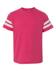 Youth Football V-Neck Fine Jersey Tee-Ylga