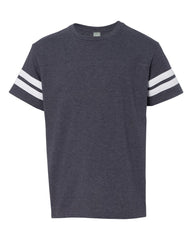 Youth Football V-Neck Fine Jersey Tee-PEG