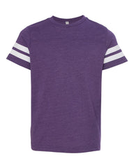 Youth Football V-Neck Fine Jersey Tee-Ylga