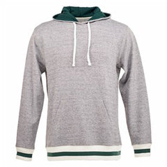 Peppered Fleece Lapover Hooded Pullover (Unisex)-TH