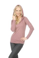 Junior Slub Jersey Long Sleeve Pullover Hoodie-EHS