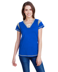Ladies' Gameday Lace Up T-Shirt-cc
