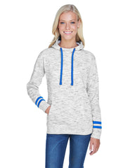 Ladies' Melange Scuba Neck Sweatshirt-Edison