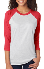 Unisex Triblend 3/4-Sleeve Raglan-bw