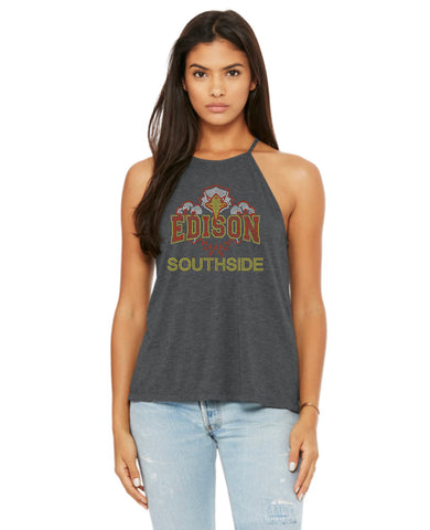 Ladies' Flowy High Neck Tank-EBB