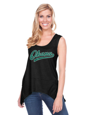 Women Sheer Jersey Scoop Neck Raw Edge Shark Bite Tank-otsc