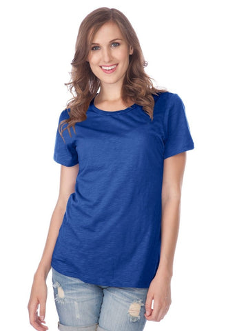 Women Slub Jersey Crew Neck Short Sleeve-RTAS