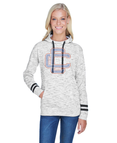 Ladies' Melange Scuba Neck Sweatshirt-cc