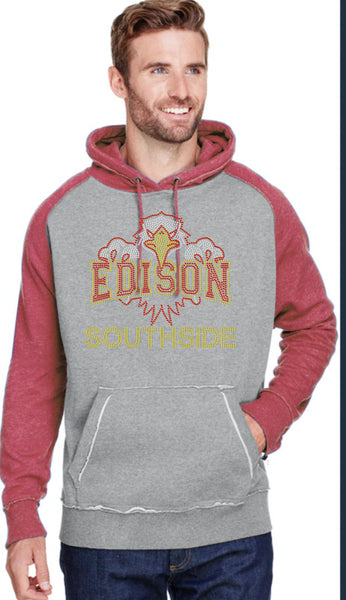 Adult Vintage Heather Pullover Hooded Sweatshirt-edh